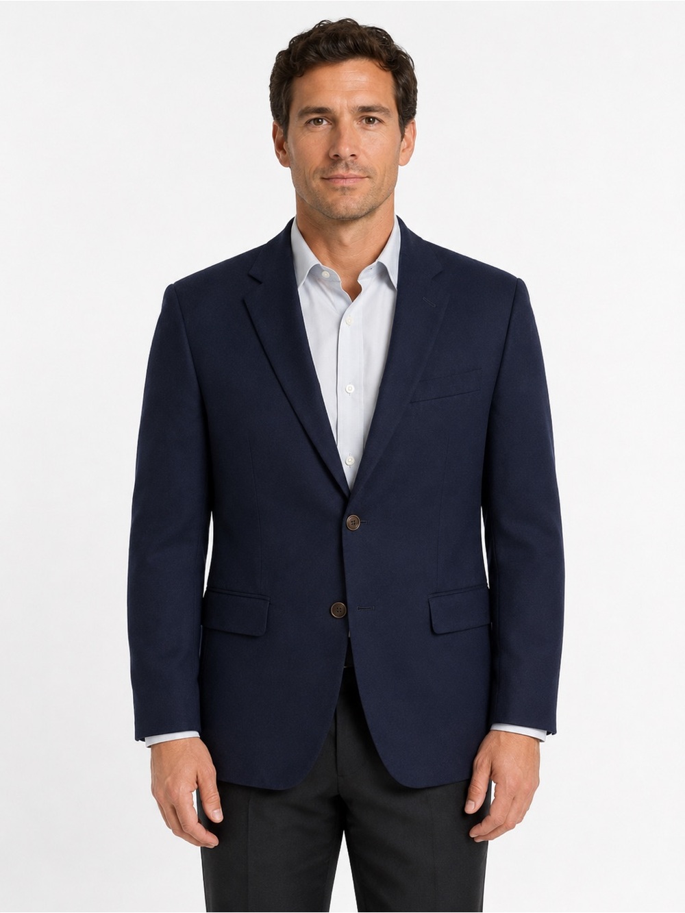 Joseph & Feiss Gold Men’s 40R Navy Blue 100% Wool Two Button Blazer Sport Coat